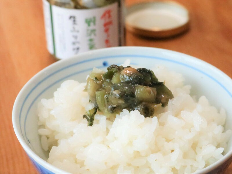 信州サーモンと野沢菜の生ふりかけ(老舗「まるたか」安曇野産わさびの茎入り)