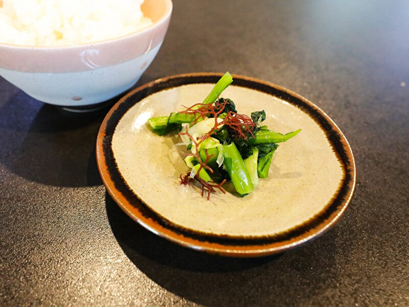 朝採り野沢菜・わさび味（老舗「まるたか」創業大正四年・着色料及び合成保存料未使用）
