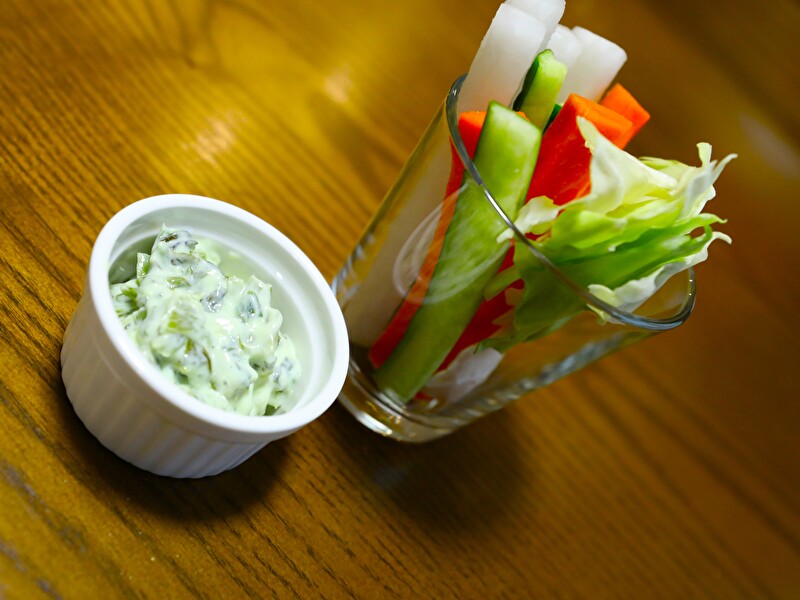 野沢菜タルタルディップ（老舗まるたか・和風醤油仕立て)